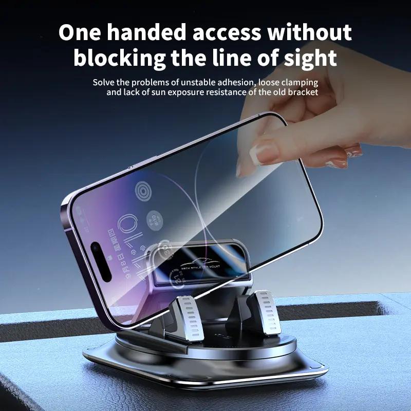 Product Title: Mech Style Car Mount – Upgraded Chassis Dashboard Phone Holder with One-Handed Operation and Stable Support