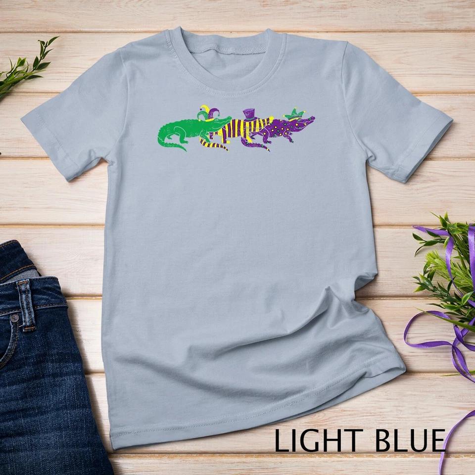 Mardi Gras Alligator Beads Festival Animals Lover Jester Hat Unisex T-shirt 6 M