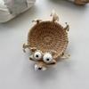 Non-Slip Crochet Squirrel Coasters Creative Knitted Animal Mat Durable Water Cup Mat  Tableware
