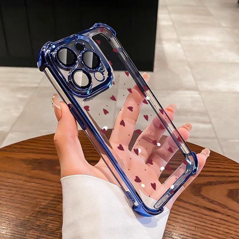 Case For Redmi Note 15 4G Pro 5G Plus 14 13 Pro 5G 12 PRO Plating Little Love Heart Soft Cute Shockproof Transparent Cover