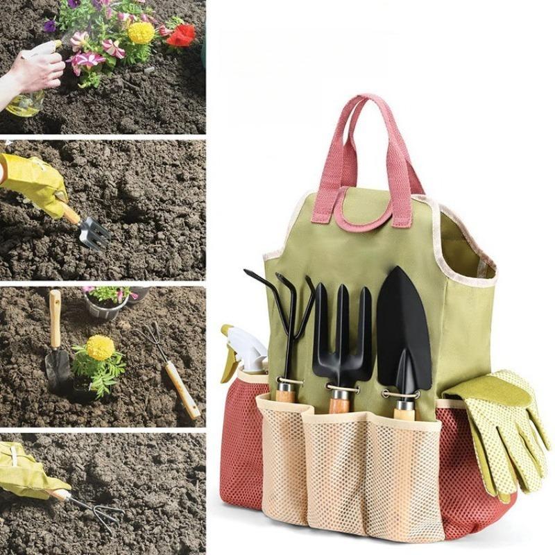 9 Piece Garden Tool Set Outdoor Gardening Kit Heavy Duty Pruning Shears with Storage Bag Gift
