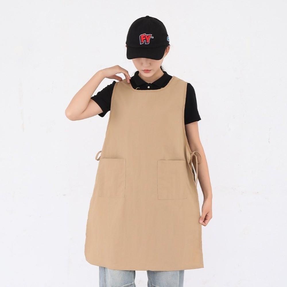 Schmutzabweisende Küchenschürzen Einfarbige Kaffeehaus-Uniform Mode-Nagelstudio-Schürze für Schönheit Unisex