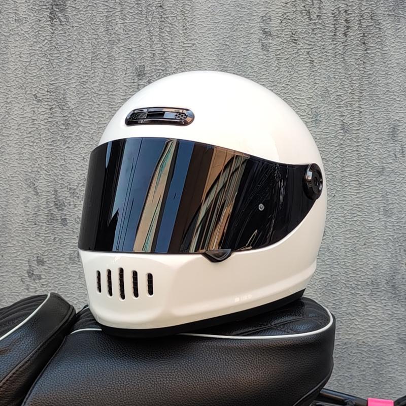 

Универсальный мотоциклетный шлем для круизов на четыре сезона, мужской и женский персонализированный мотоциклетный ретро-шлем-фулфейс M