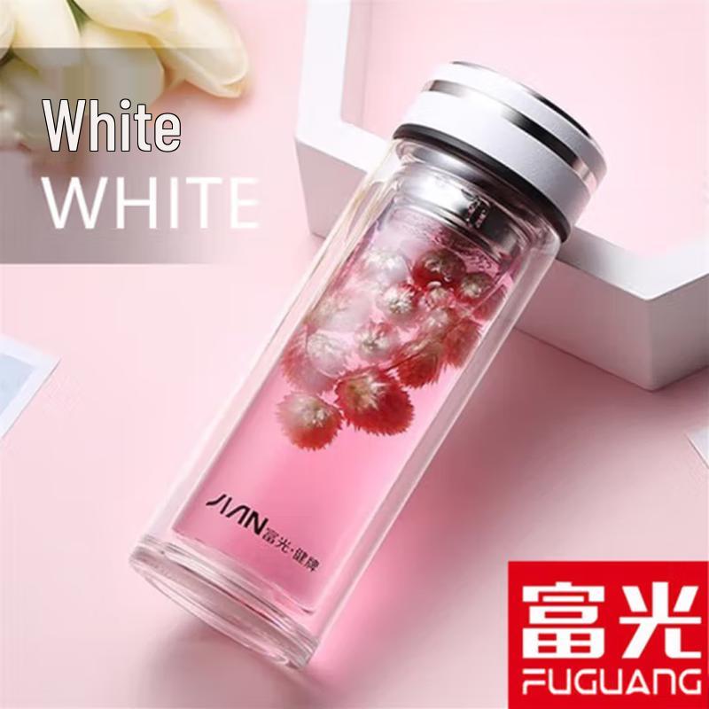 FUGUANG Jianpai Double-Wall Glass Tea Cup with Infuser