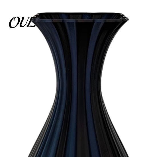 Stylish Vase for Real Flowers 3D Printed Fluted Curved Vase, Minimalist Modern Decorative Flower Sculpture Living Room Tabletop Home Aesthetic