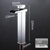 Bright Chrome Tall Waterfall Bathroom Basin Faucet