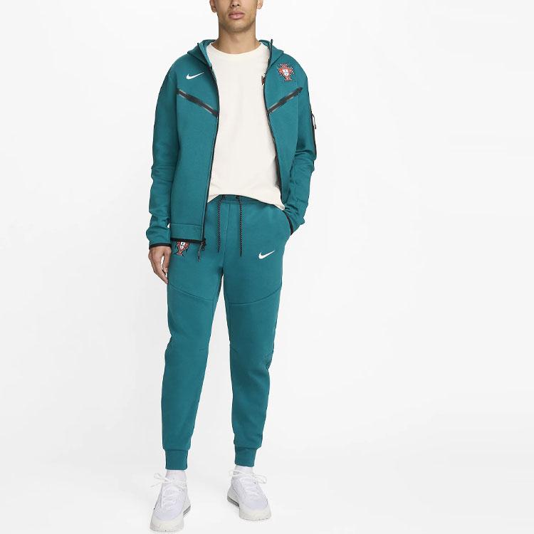 New Nike Portugal Tech Fleece Knitted Sweatpants Men's Cyan FJ8286-381