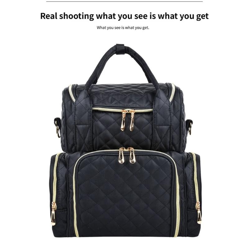 Borsa da Trasporto Professionale per Unghie con Struttura Antiurto e Maniglia per Bagaglio, Perfetta per Contenere 130 Flaconi di Colore Liquido