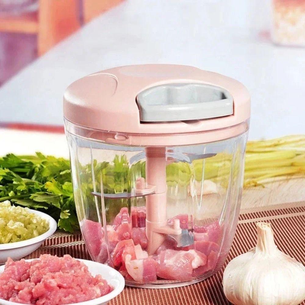 500/900ML Manual Ginger Grinder Manual Rotate Handheld Meat Grinder Garlic Chopper  Household Use