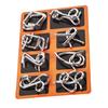 8Pcs/Set Metal Wire Puzzle Montessori Educational Carbon Steel IQ Mind Brain Teaser Stress Reliever Toys for Children