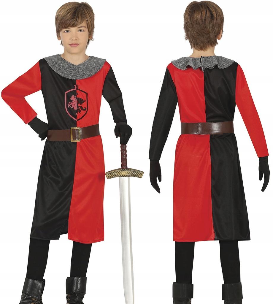 Costume Red Knight Warrior Middle Ages Carnival Ball 3-4 Years