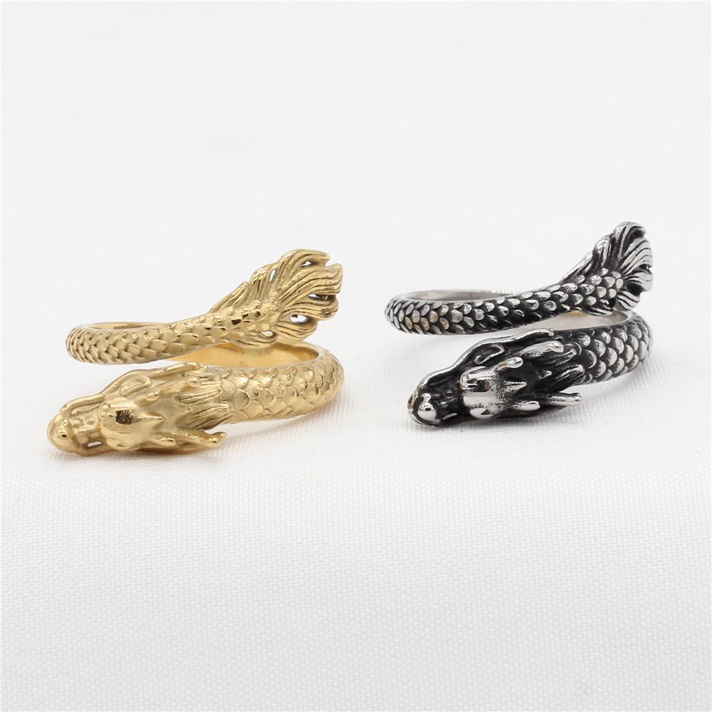 Accessories, European and American Personalized Retro Chinese Dragon Men's Rings