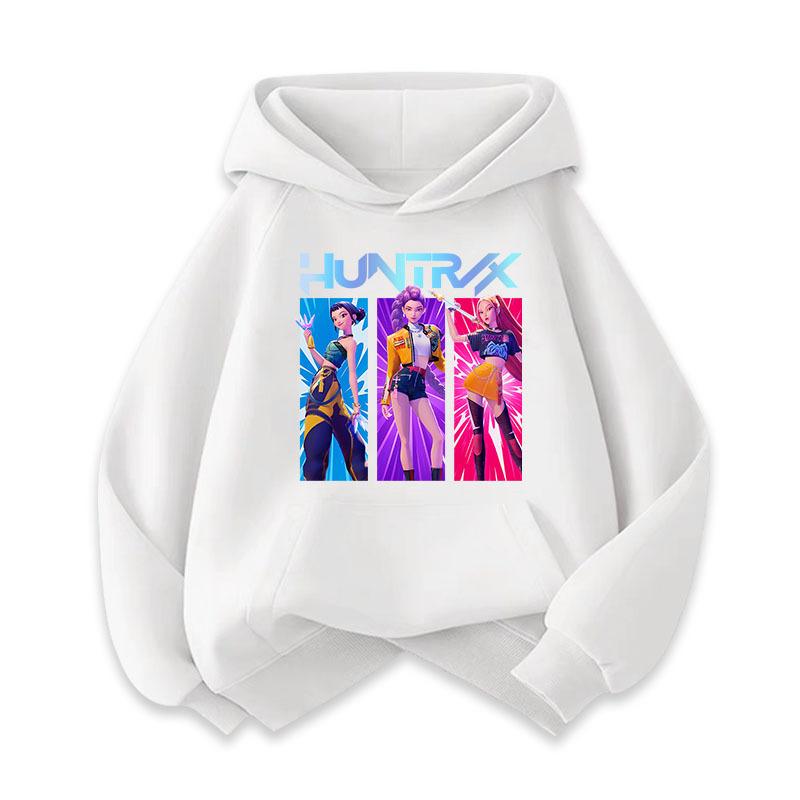 

Детские худи и толстовки Kpop Охота на ведьм Печатная Крутая детская толстовка с капюшоном 110 белый