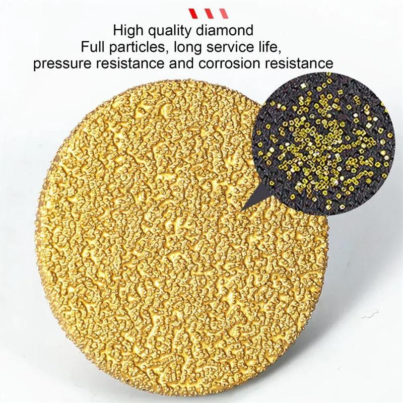 M10 Diamond Brazed Flat Grinding Head Marble Stone Countertop Trimming Rough Polishing Disc Angle Grinder Abrasive Pad