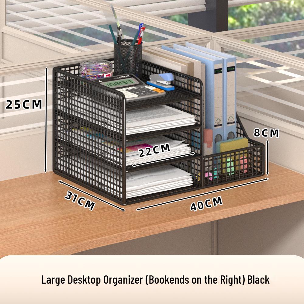 Multi-Layer Desk Organizer for Office Supplies and File Storage
