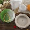 New Cement Gypsum Storage Tank Mould DIY Crystal Drop Glue Mold Octagonal Triangular Cut Diamond Shaped Candle Cup Silicone Mold