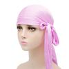 Unisex Adult Satin Long Tail Doo Rag Durag Bandanas Cap Pirate Hat Turban Men Hip Hop Headband Biker Headwrap Women Headwear