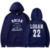 Briar University Logan 22 Hockey 2 Side Hoodies Off Campus Hockey Romance Hoodie Unisex Casual Hooded Sweatshirt Bookish Gift