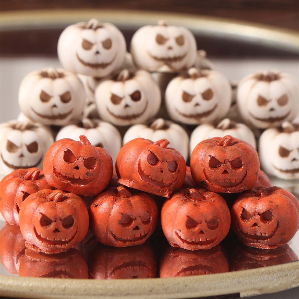 20pcs Resin Halloween Pumpkin Decoration Scary Halloween Ornaments  Halloween Party