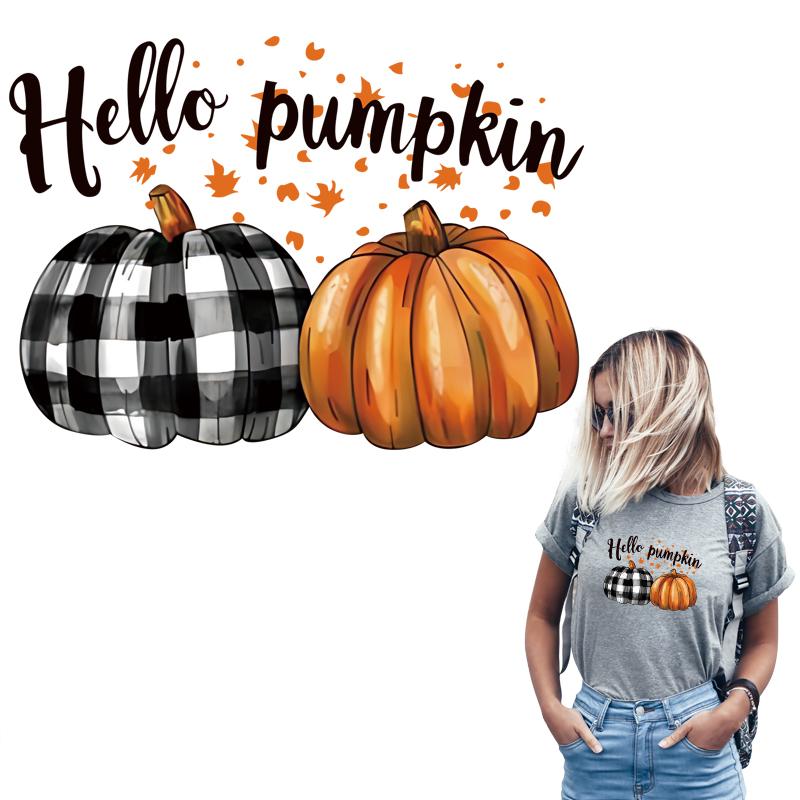Pumpkin Day T-shirt Heat Patch, Heat-pressed Sweatshirt, Diy Clothing Patch, Easy-to-print Clothing Patch