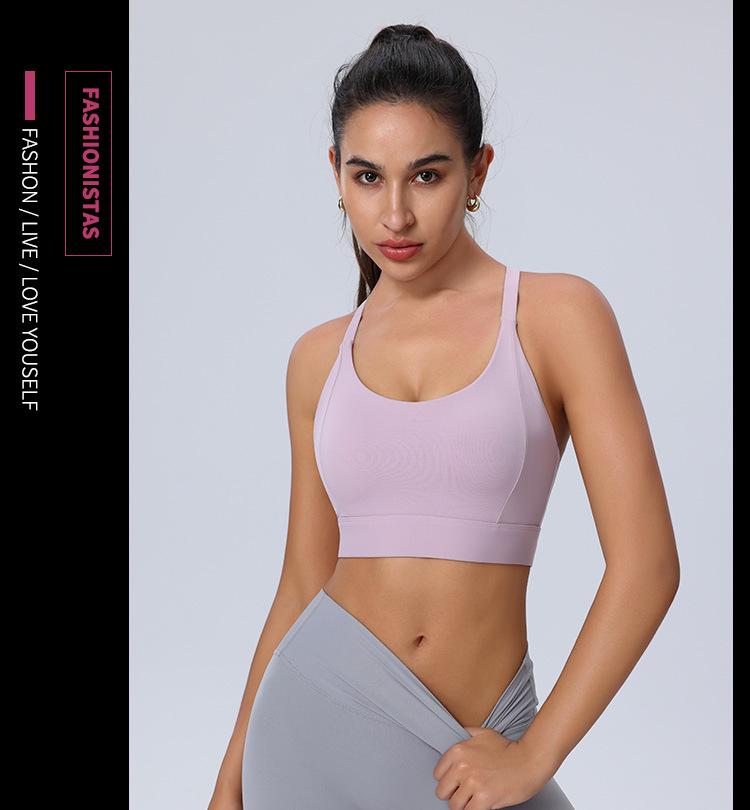 Women's High-Impact Shockproof Sports Bra with Back Clasp for Fitness, Yoga, and Running