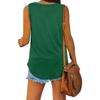 V Neck High Low Sleeveless Solid Color Tank Top For Women Stylish Women's Tops Casual Fashion Elegant Design Lightweight Comfortable Fit