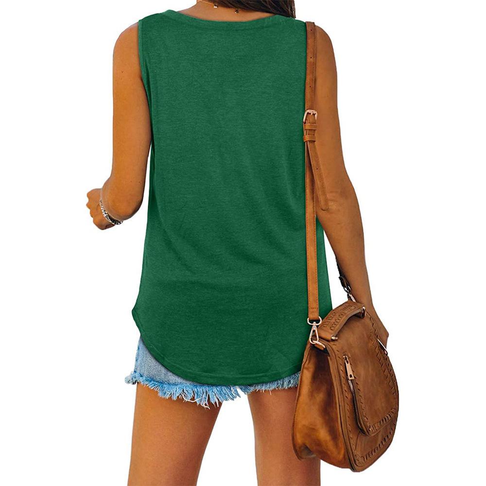 V Neck High Low Sleeveless Solid Color Tank Top For Women Stylish Women's Tops Casual Fashion Elegant Design Lightweight Comfortable Fit