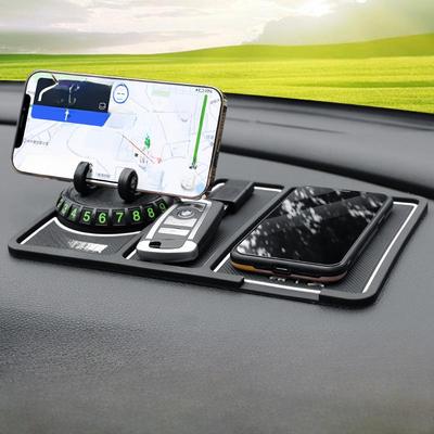 Multi-Function Car Anti-Slip Dashboard Mat & Phone Holder with Parking Sign