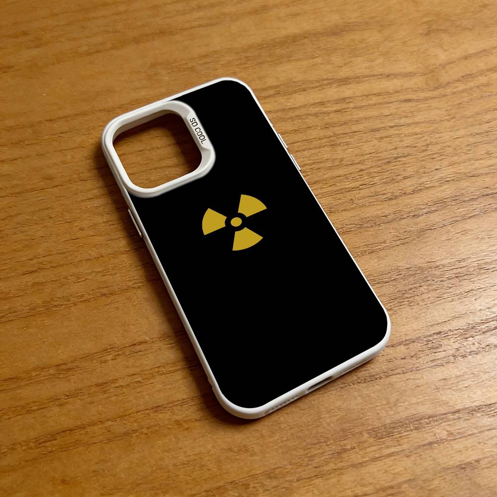 Nuclear Radiation Toxic Danger Sign Phone Case for iPhone 17 16 Pro Max Air 15 14 Plus 12 11 Soft Shockproof Cover
