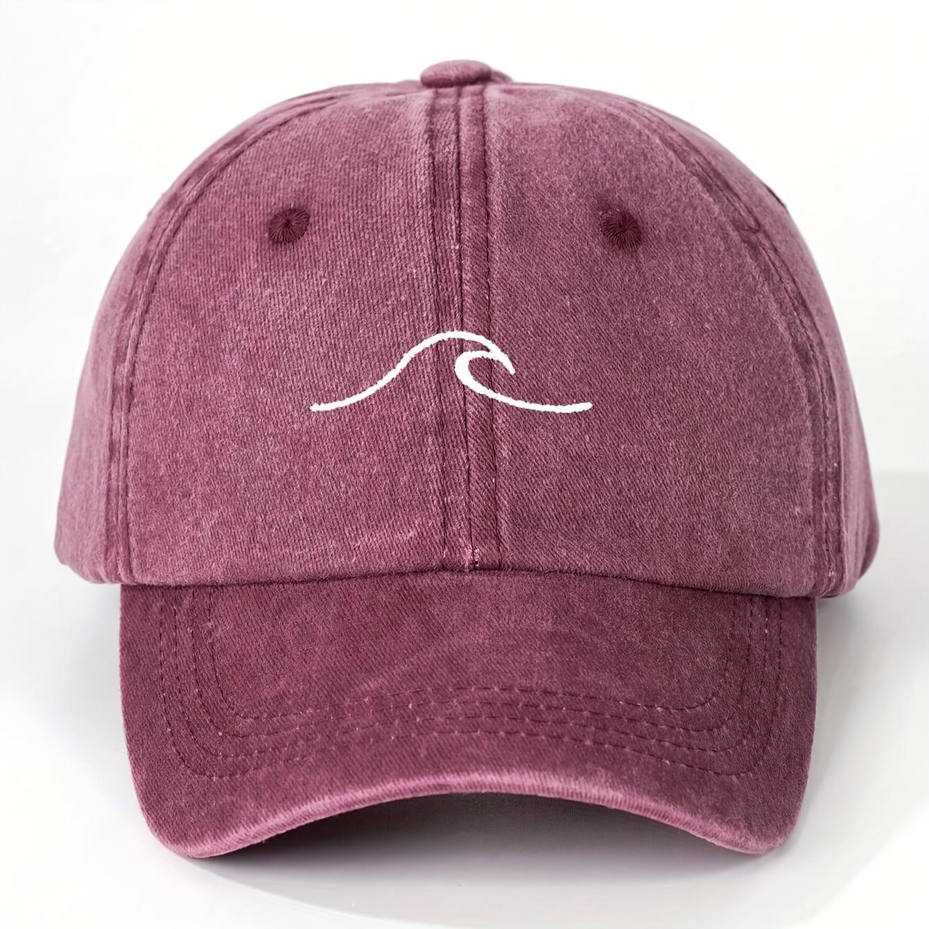

A Stylish Summer Baseball Cap with Embroidered Waves Breathable And Adjustable Suitable for Both Men And Women One Size