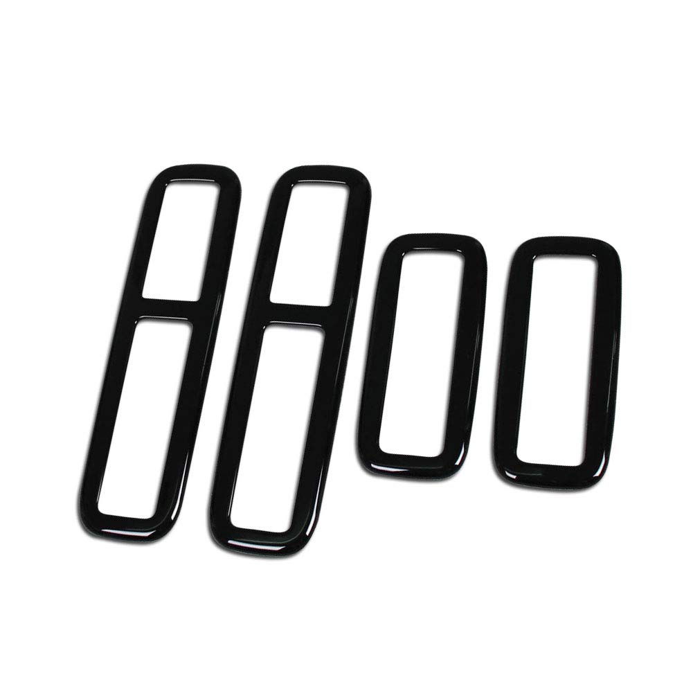 RUIQ Rear Seat Air Conditioning Ring Garnish for Mitsubishi Delica Standard Piano Black D5 Grade,