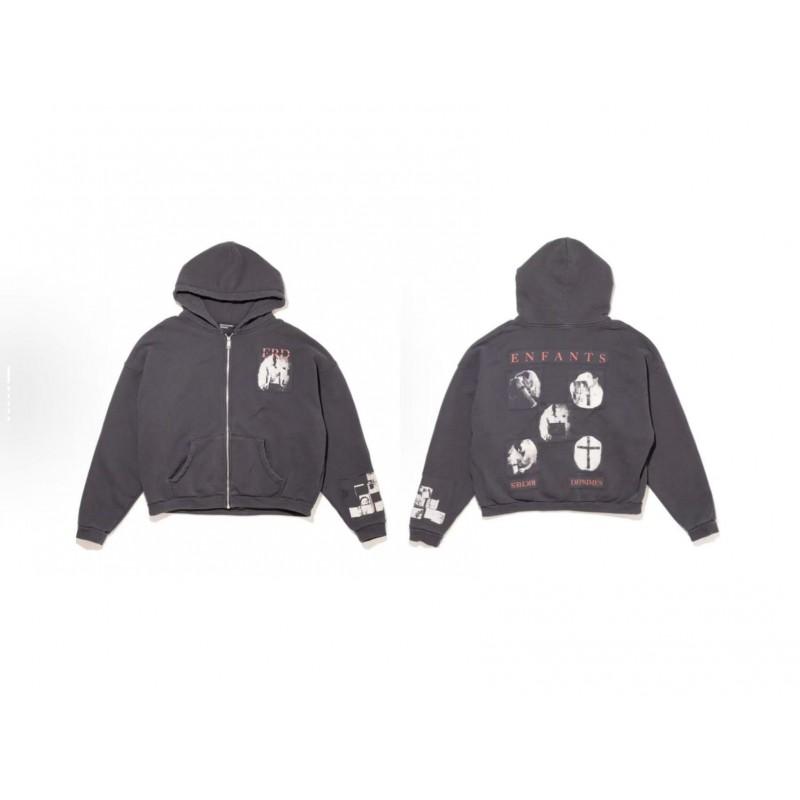 Mens Oversized Hooded Sweatshirt With Graphic Print Winter Streetwear Cotton Blend Pullover