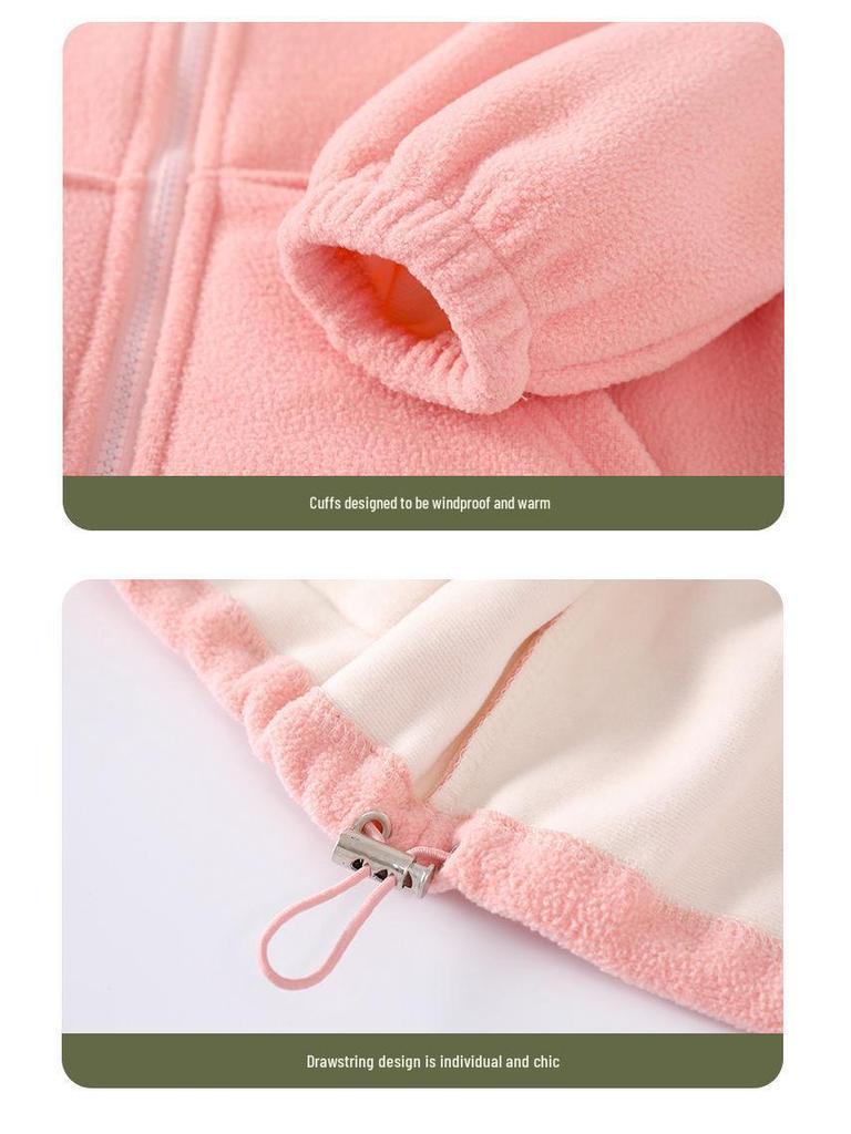 Kids' Fleece Stand-up Collar Jacket - New Autumn/Winter Style for Boys & Girls