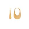 Orecchini a Borsa Geometrici a Forma di U Retro Francese Placcati in Oro Reale 18K Fibbie per Orecchie Orecchini Semplici Squisiti da Donna