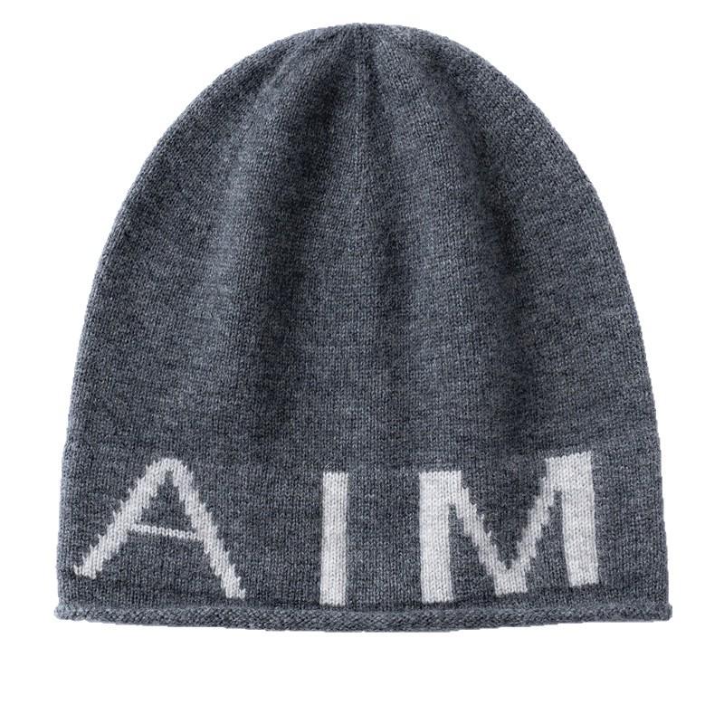 Korean Single Letter Beanie for Women - Autumn/Winter Fashion, Versatile, Large Fit, Pull-On Knitted Slouchy Hat