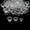 100Pcs Tattoo Ink Caps Disposable Plastic Cups Body Art Tattoo Pigment Cups Container Holder Stand Makeup Tattoo Supplies L/M/S