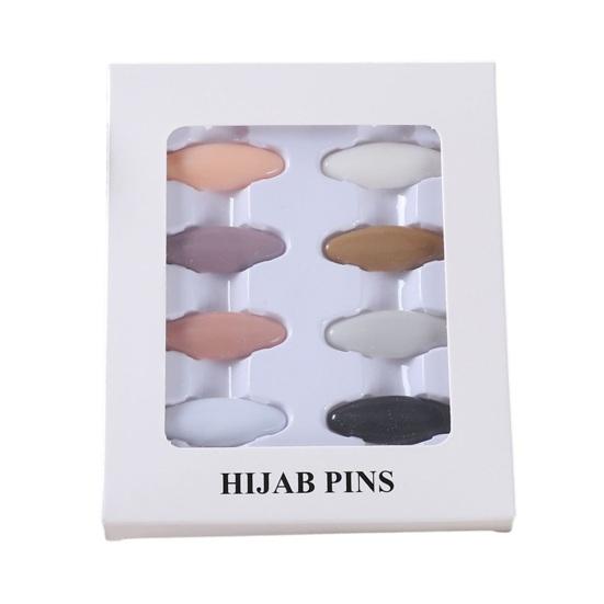 8 szt. spinaczy do ubrań antypoślizgowe lekkie antypoślizgowe szpilki do kołnierzyków szpilki bezpieczeństwa narzędzie do mocowania opasek na głowę spinacz do szalików plastikowa broszka