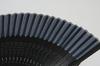 Silk Fan with Fan Boxed [Hasegawa] Men's Case, (Navy/Black Ribs)
