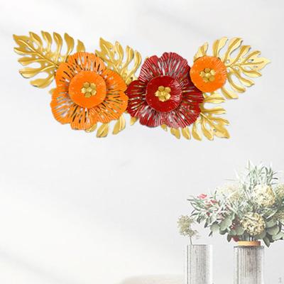 Flor Metal Arte de Parede Decoração Ferro Criativo Ornamento Moderno Decoração para Casa Café