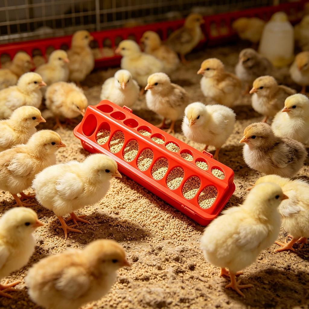 Poultry Feeder Trough Anti-waste Chicken Birds Waterer Feeding Bucket Chicken Water And Food Dispenser Bowl