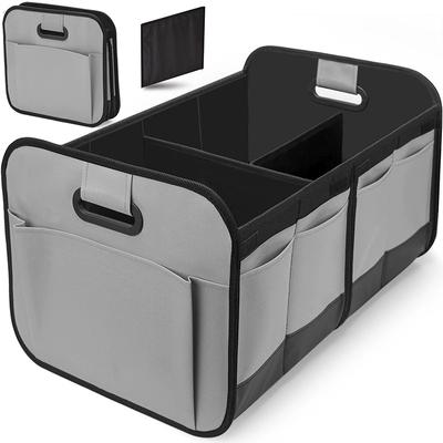 A Car Trunk Storage Box, Featuring Reinforced Handles and Multiple Compartments, Collapsible Design,made from 600D Oxford Fabric