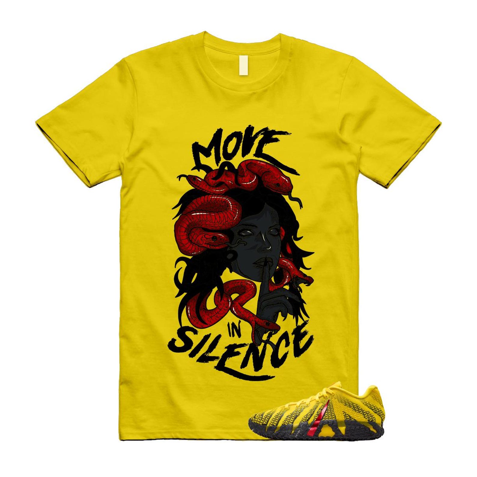 Ja 3 Let Me Be Ja Tour Yellow University Red Black T Shirt Match MIS 3XL