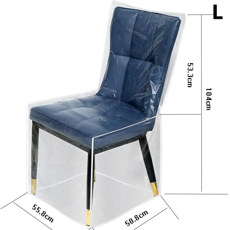 Plastic Dining Chair Covers Waterproof PVC Seat Chair Protector Short/Medium/Long Seat Dustproof Cover For Home Kitchen Bedroom