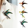 Oil Dripping Bird Pin Swallow Brooch for Women, Enamel Lapel Pin, Decorative Alloy Badge Coats Suits Dresses Scarves