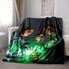 1pc Green Lantern Flannel Throw Blanket Soft, Warm & Cozy for Couch, Bed, Office, and Travel Versatile All Season Gift, Christmas Present