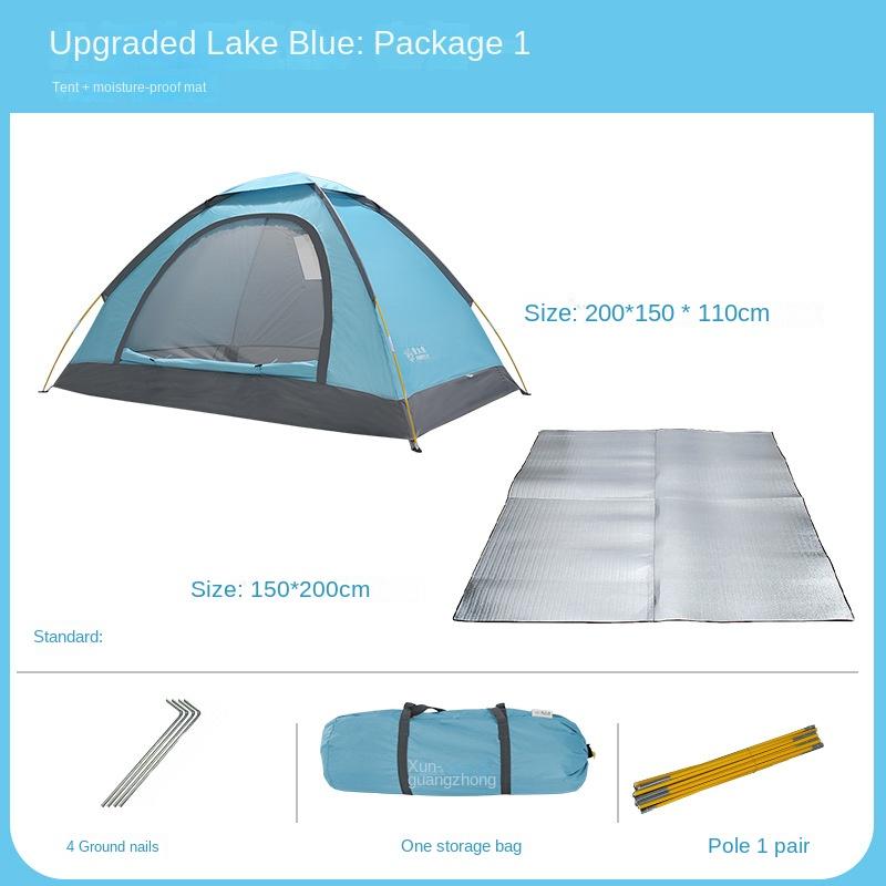Utendørstelt 2-3-4 personer enkelt dobbelt tykt regntett håndtilpasset utendørs camping Ultra-lett myggsikker