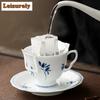 145ml Pure Hand-painted Butterfly Orchid Coffee Cup Saucer Set Dehua White Porcelain Cappuccino Latte Cup Oatmeal Breakfast Mug