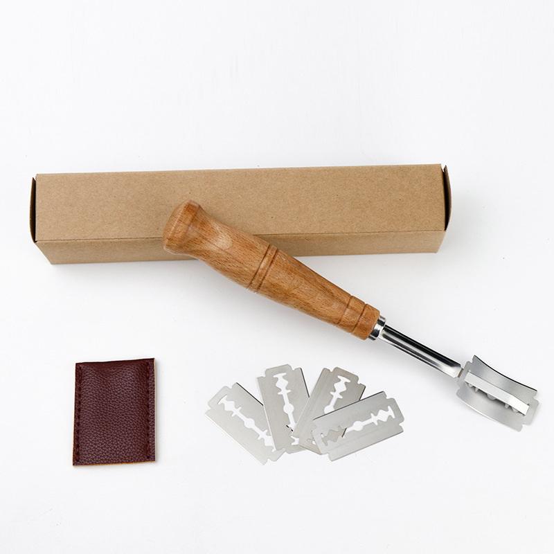 Bread Cutter French Bread Blades Kitchen Gadgets Normal Wood Long Handle Baking Accessory European Style Curved Arch Toast Knife