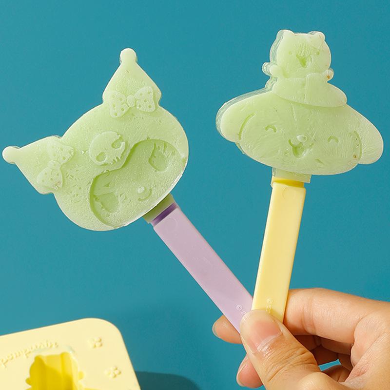 Household Popsicle Popsicle Mold Kitchen Silicone Ice Cream Mold Cartoon Cute Ice Cream Mold