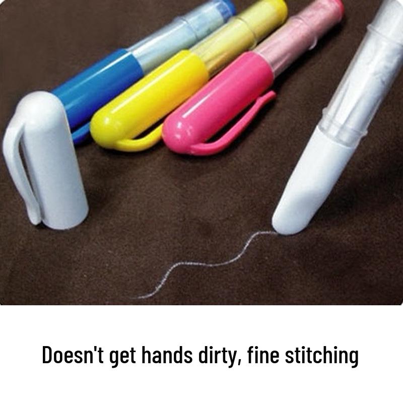 Marcador de Giz Patchwork Portátil com Refil Substituível e Tampa Protetora